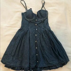 Pink Victoria’s Secret Denim Fit & Flare Dress SM